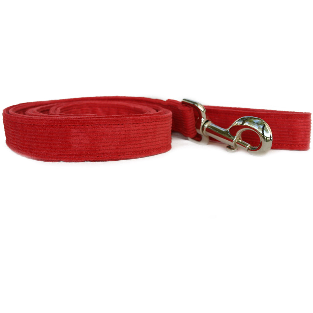 Hemp Corduroy 6' Dog Leash Red