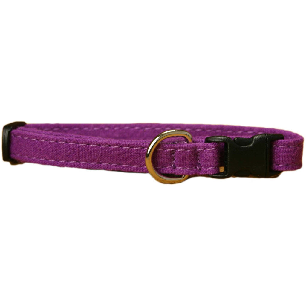 Hemp Cat Collar Plum