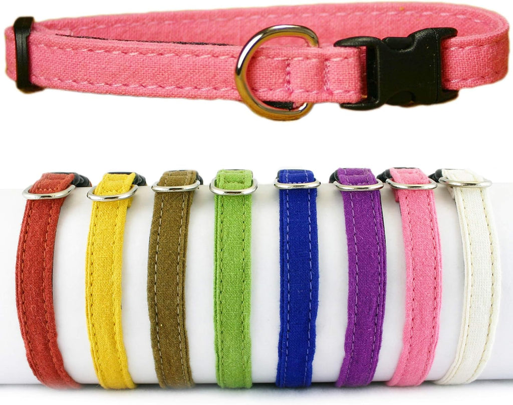 Hemp Pink Cat Collar