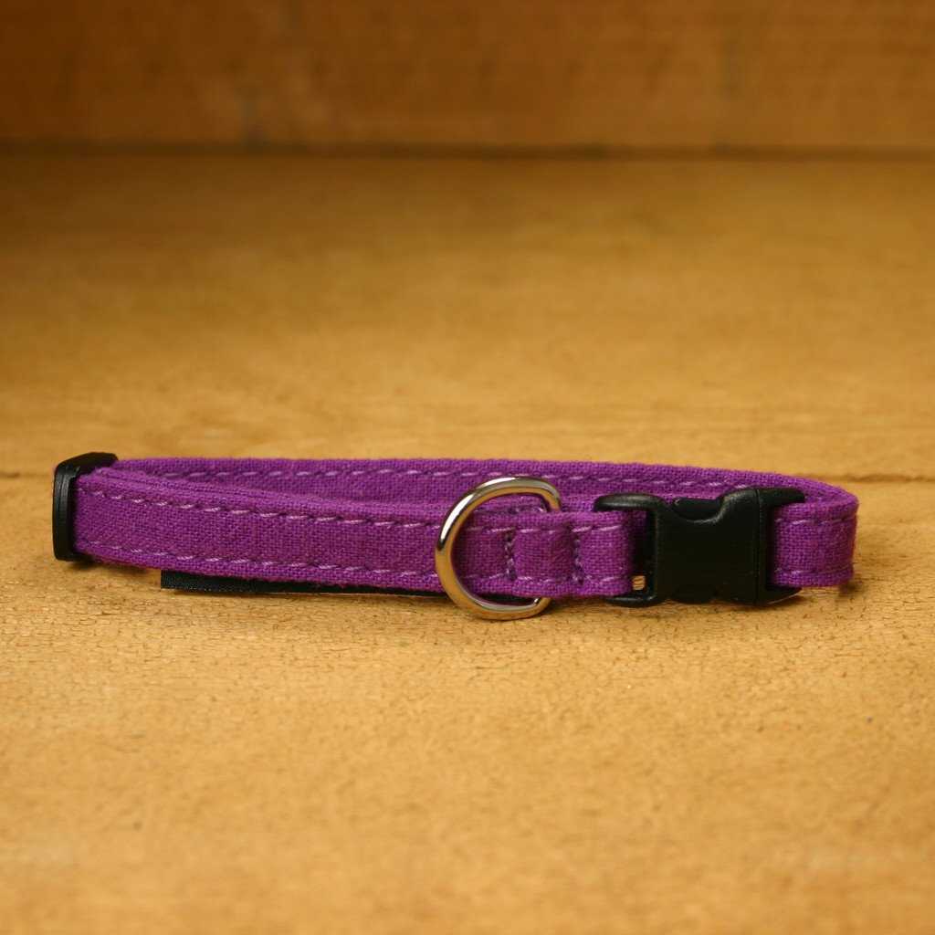 Hemp Toy Dog Collar Plum