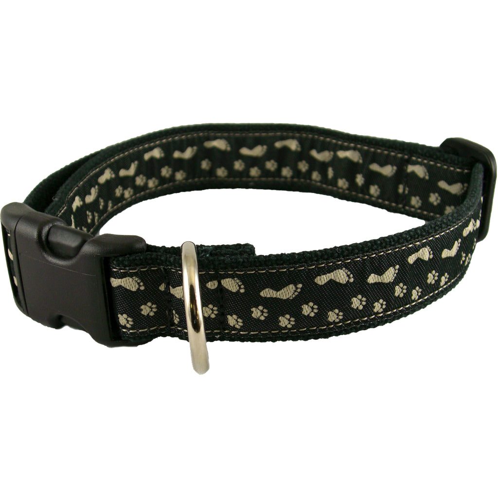 Hemp Dog Collar BFF Black Canvas