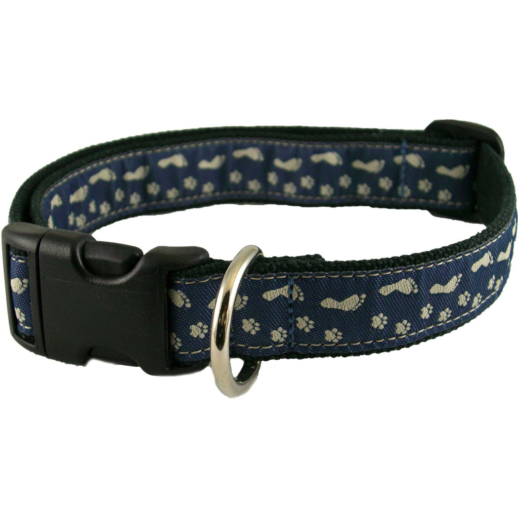 Hemp Dog Collar BFF Blue