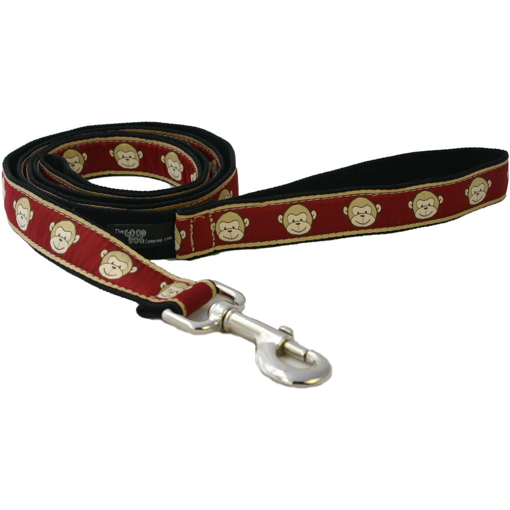 Hemp Dog Leash 4' Garnet Monkey