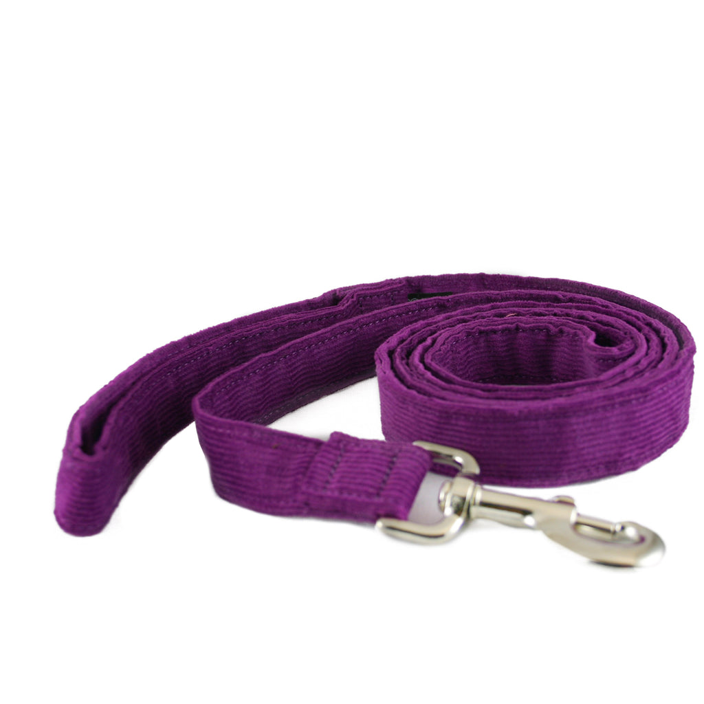 Hemp Corduroy 6' Dog Leash Plum