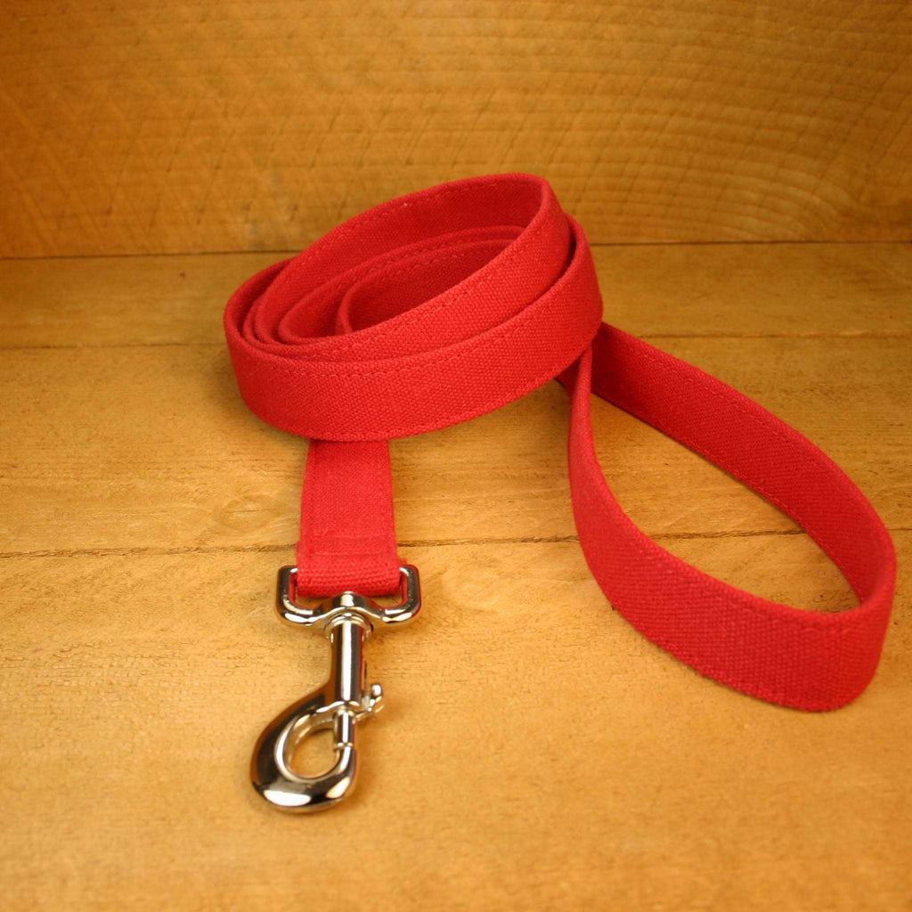 Hemp Dog Leash 6'Red Basic Canvas