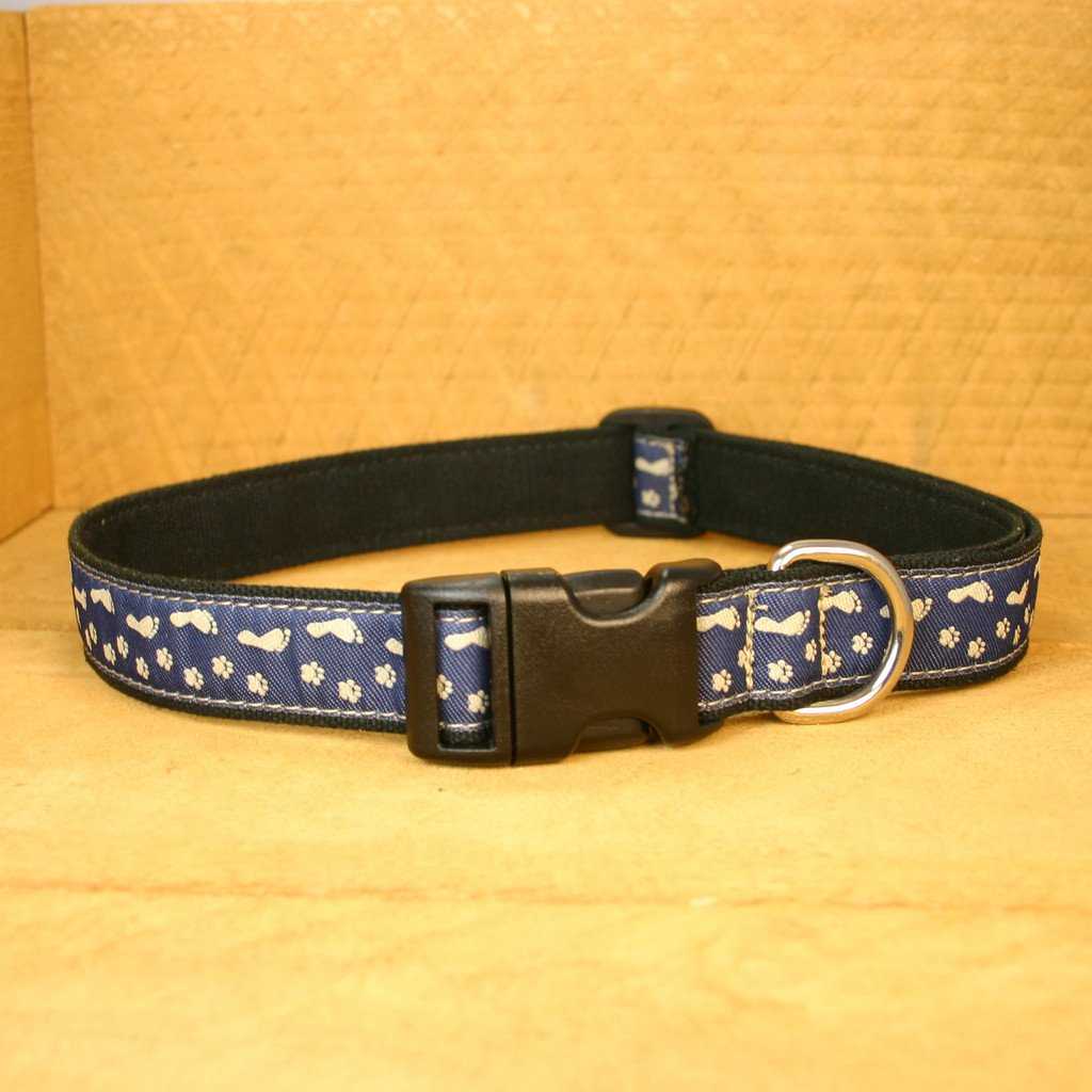 Hemp Dog Collar BFF Blue