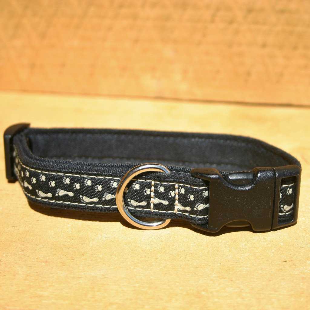 Hemp Dog Collar BFF Black Canvas