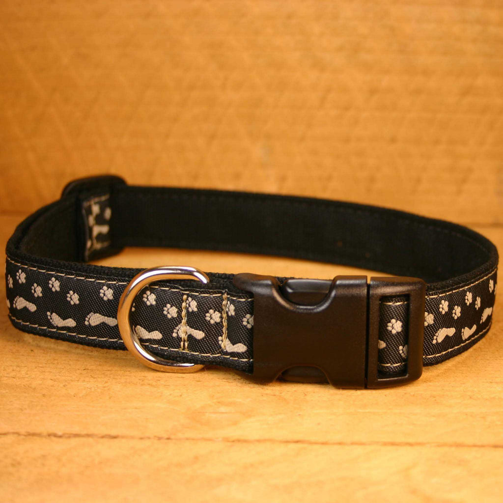 Hemp Dog Collar BFF Black Canvas