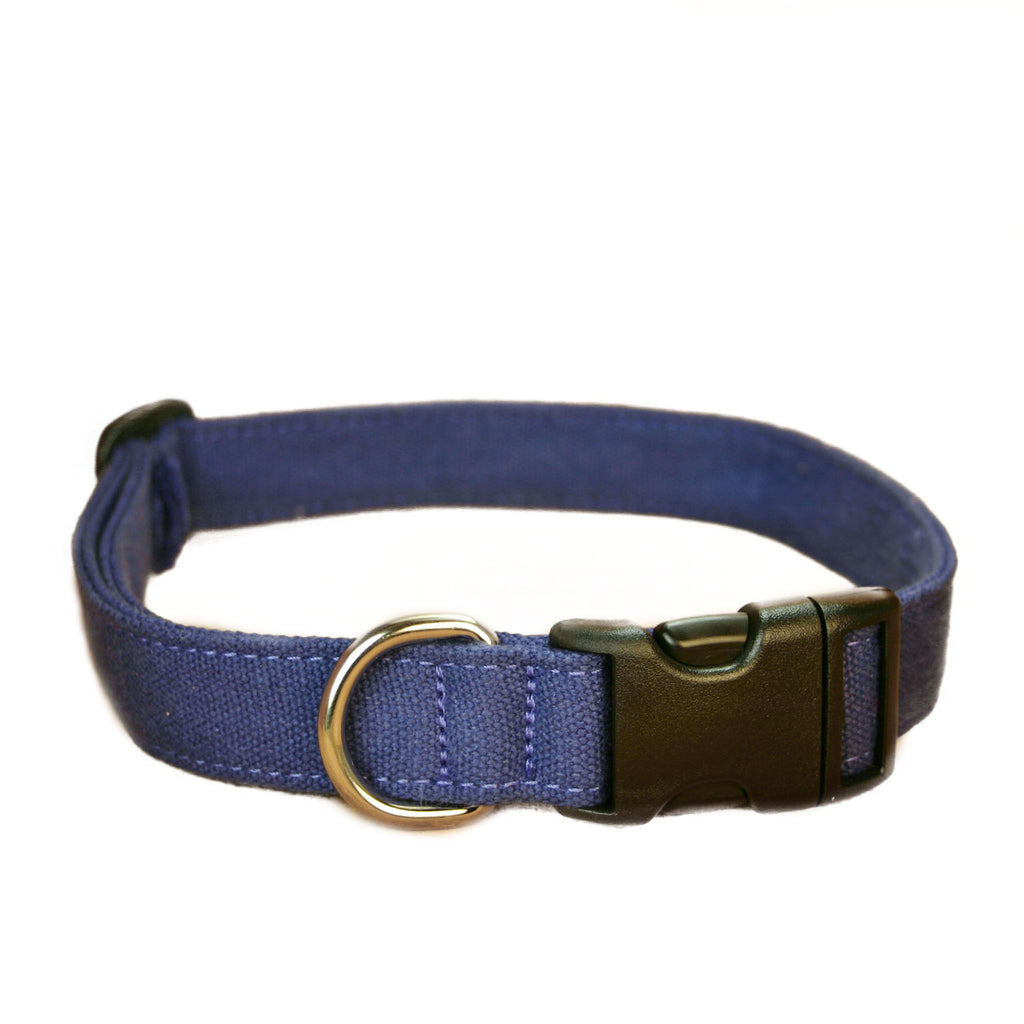 Hemp Dog Collar B;lue Basic