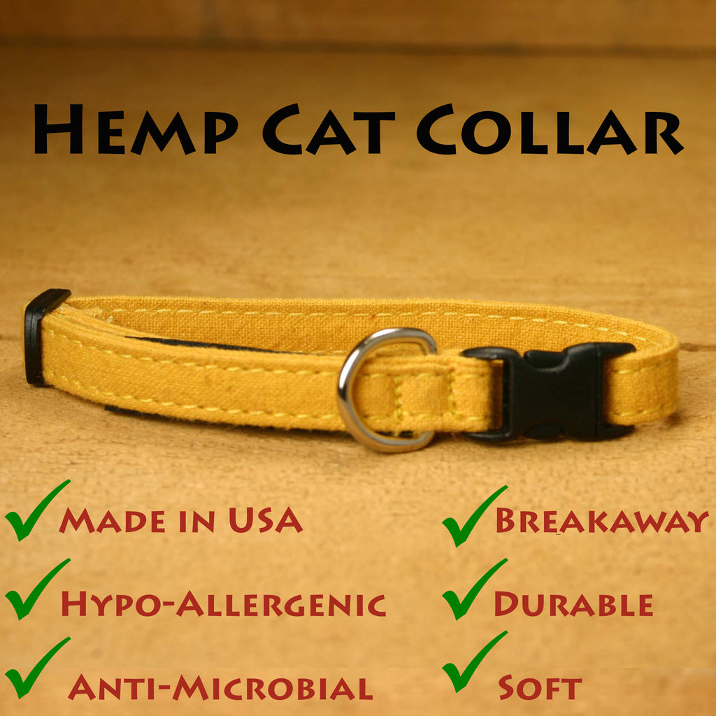 Hemp Cat Collar with descriptions