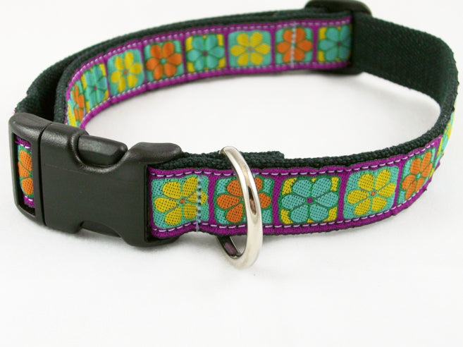 Hemp Dog Collar Flowerama