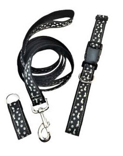 Hemp Leash, Collar, KeyChain BFF Black Combo