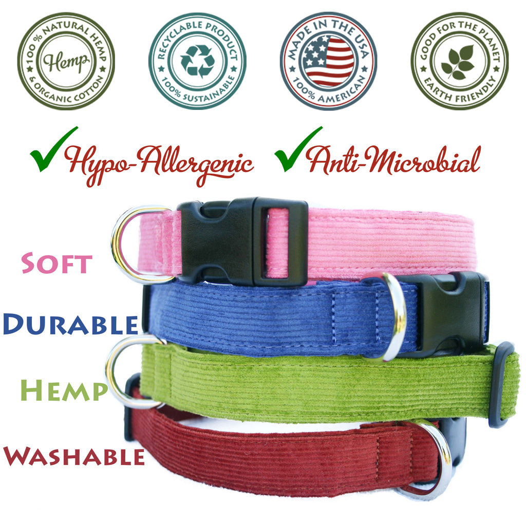 Assorted Hemp Dog Collars