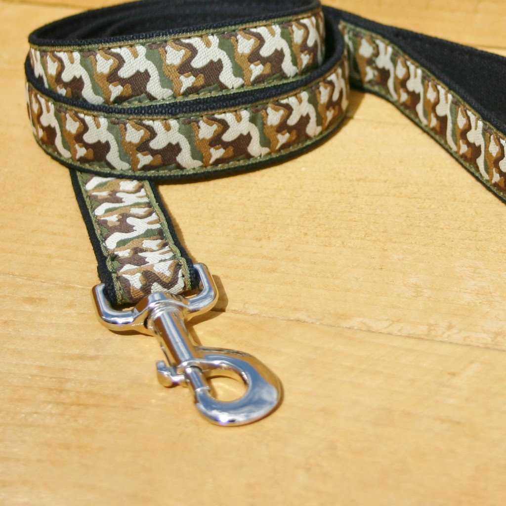 Hemp Dog Leash Camo Canvas