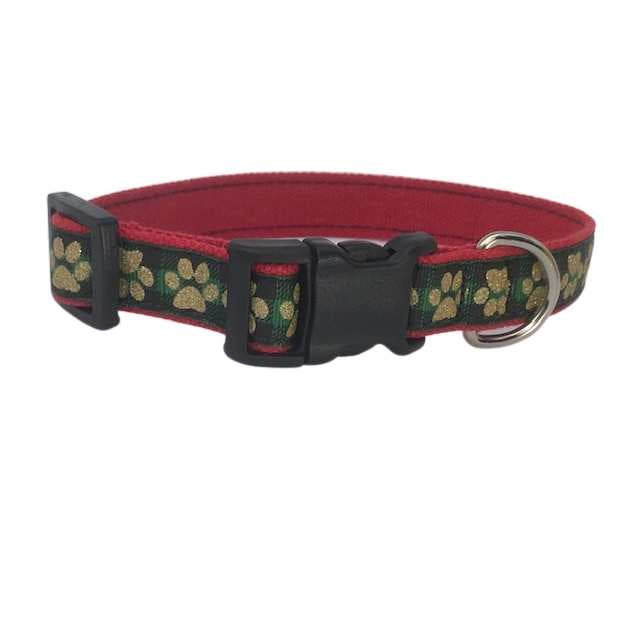 Holiday Paws Hemp Dog Collar Green