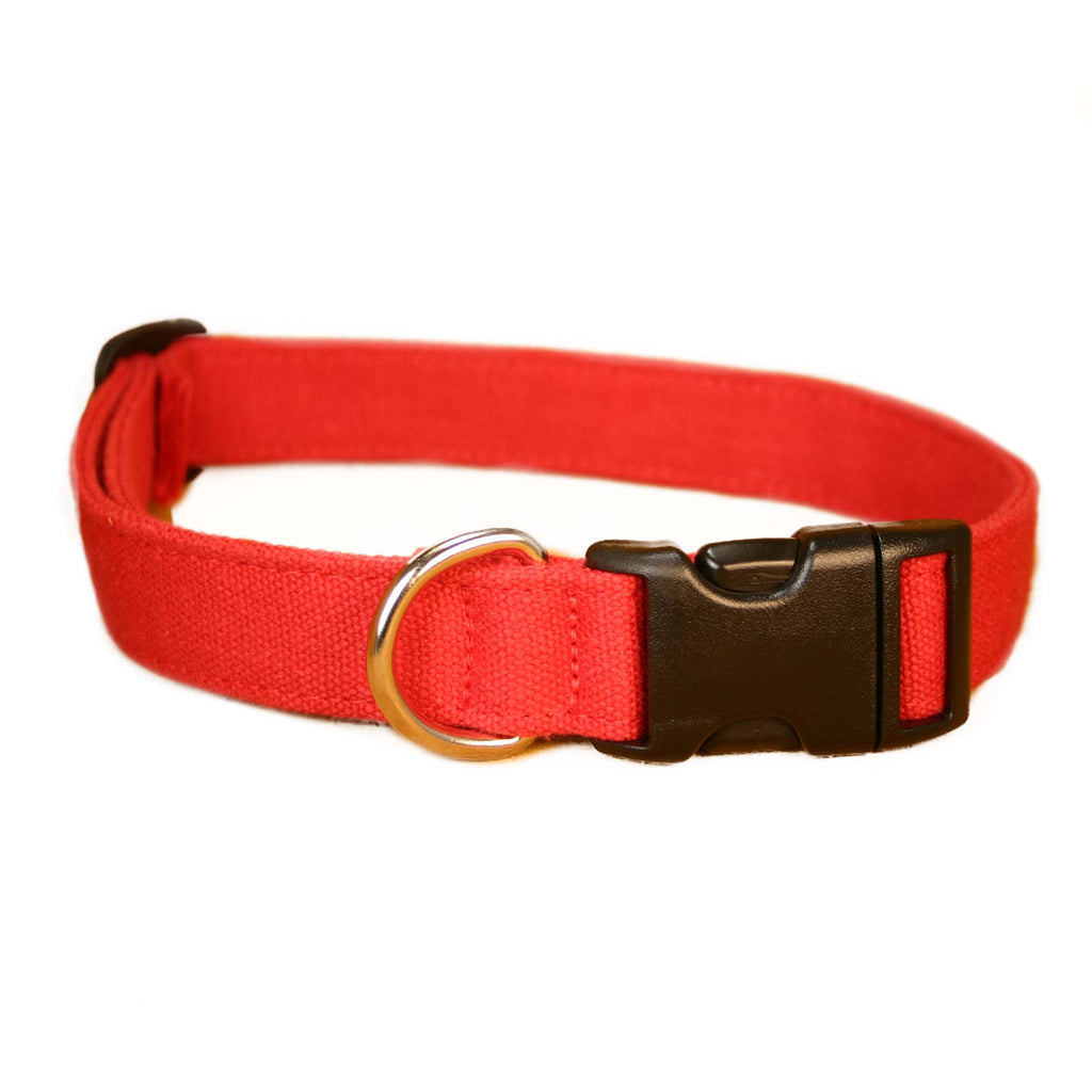 Hemp Dog Collar Red Basic