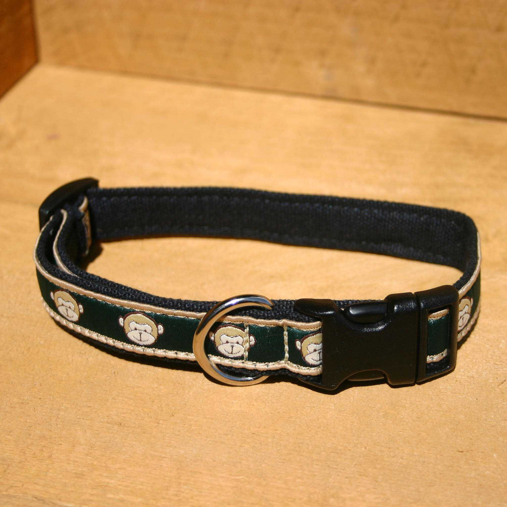 Hemp Dog Collar Emerald Monkey