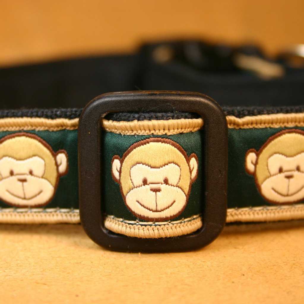 Hemp Dog Collar Emerald Monkey