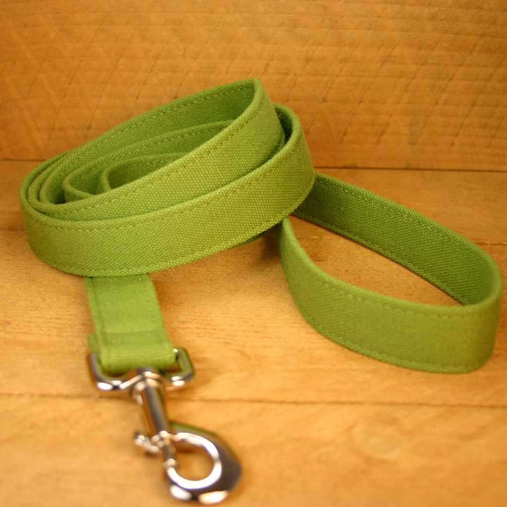 Hemp Dog Leash 6'Green Basic Canvas