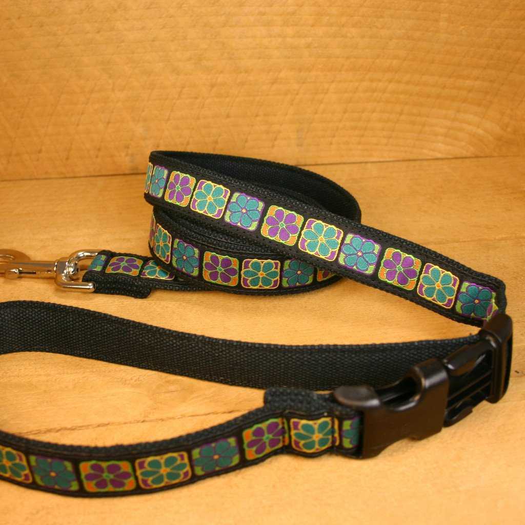 Hemp Dog Leash Flowerama ClickNGo