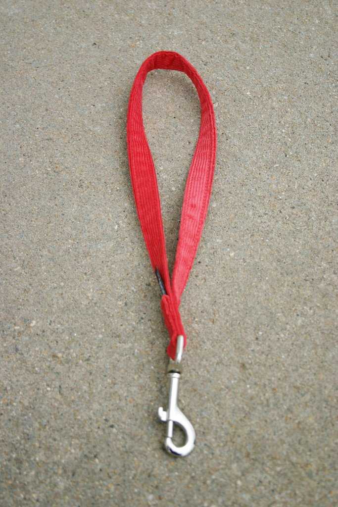 Hemp Dog Short Leash Red Corduroy