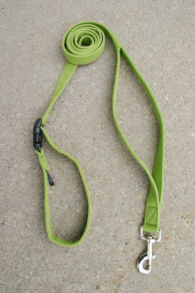 Hemp Dog Leash 6'Green Basic Canvas