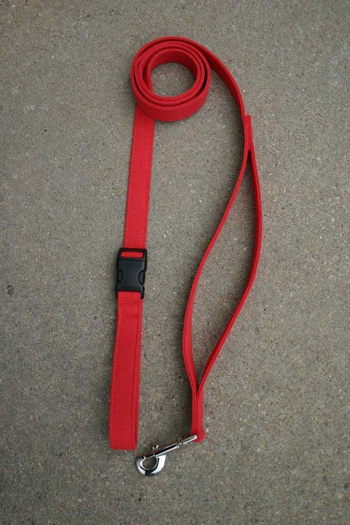 Hemp Dog Leash 10' Red Basic Happy Camper