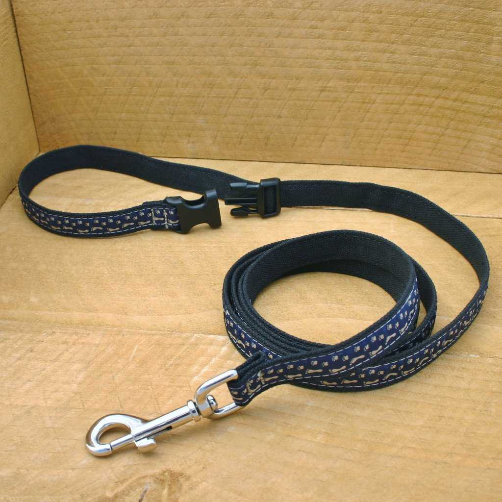 Hemp Dog Leash 6' BFF Blue ClickNGo