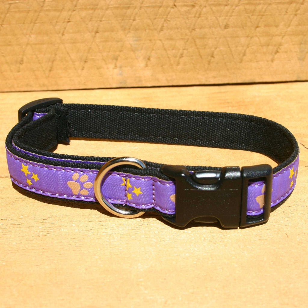 Hemp Dog Collar Paws and Stars