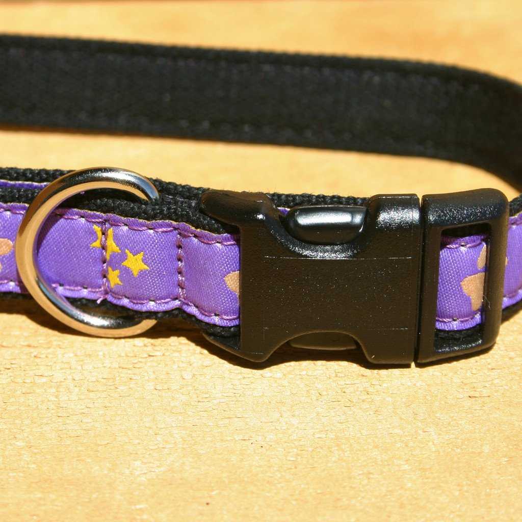 Hemp Dog Collar Paws and Stars