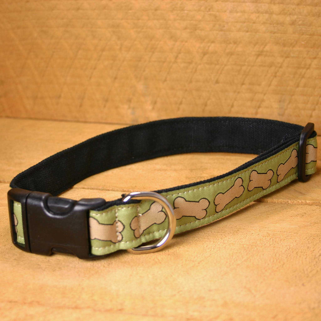 Hemp Dog Collar Pistachio Bones