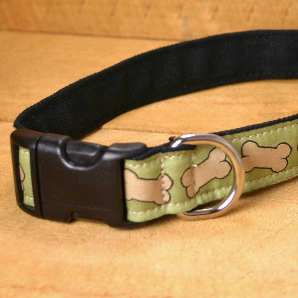 Hemp Dog Collar Pistachio Bones