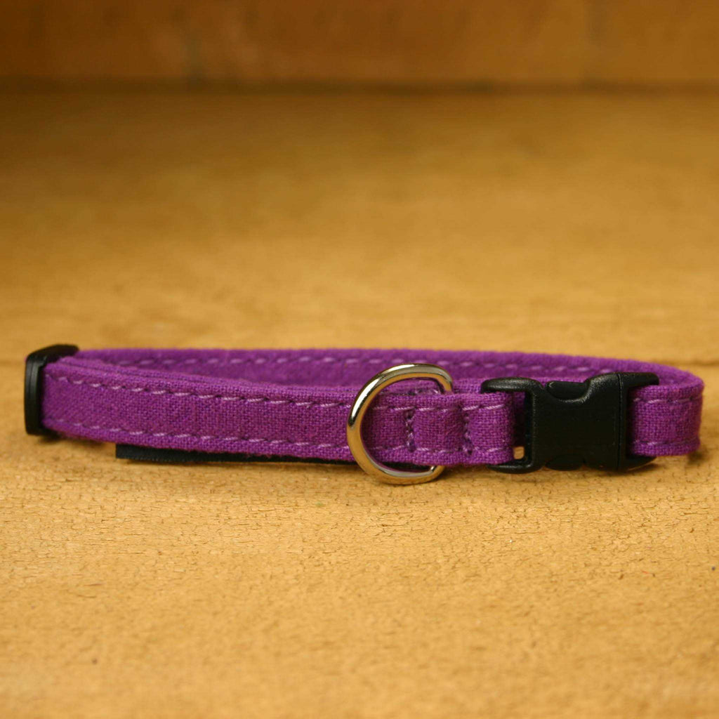 Hemp Cat Collar Plum