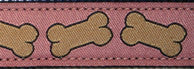 Hemp Dog Leash 4' Pink Bones