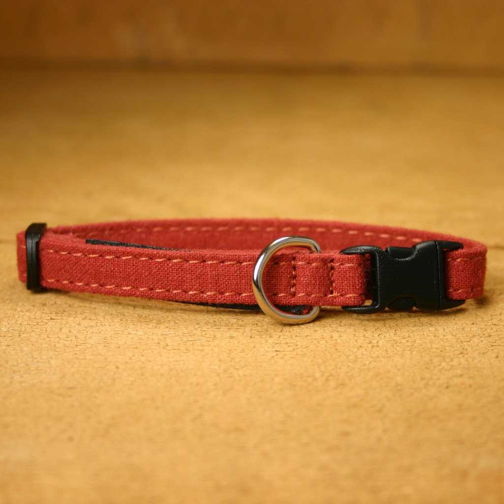 Hemp Toy Dog Collar Rust