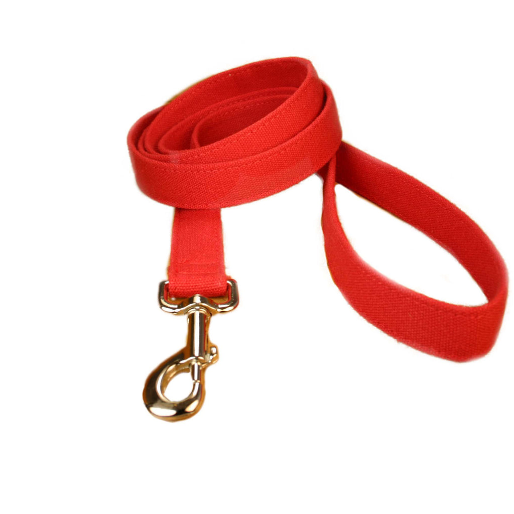 Hemp Dog Leash 6'Red Basic Canvas