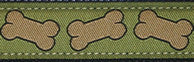 Hemp Dog Leash 4' Pistachio Bones