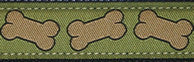 Hemp Dog Leash Pistachio Bones