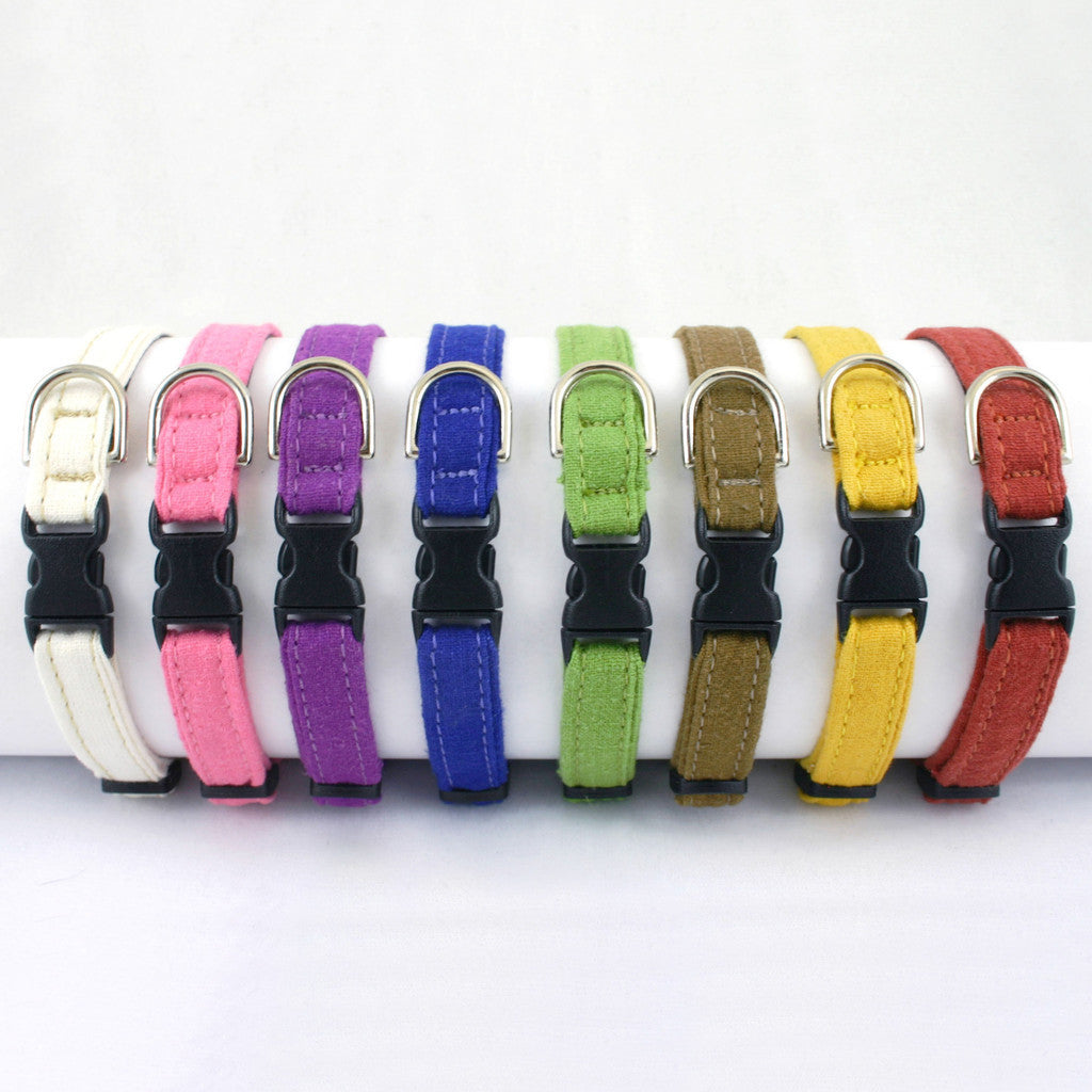 Hemp Toy Dog Collar Various Colors