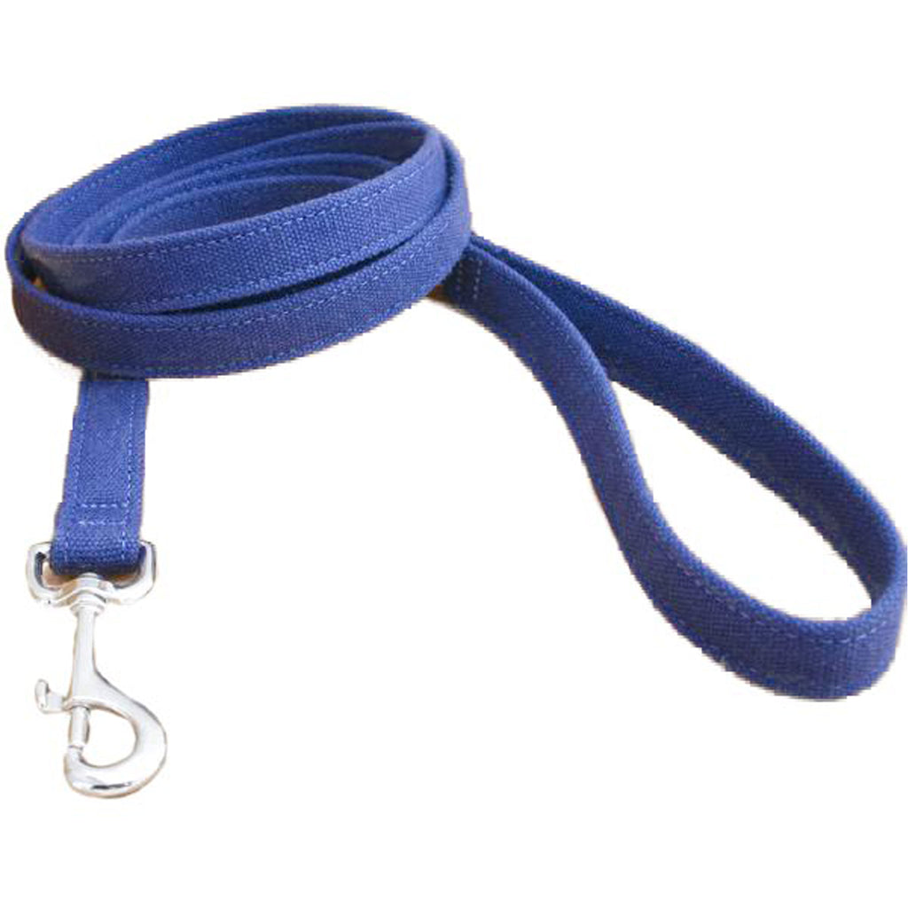 Hemp Dog Leash basic blue white background