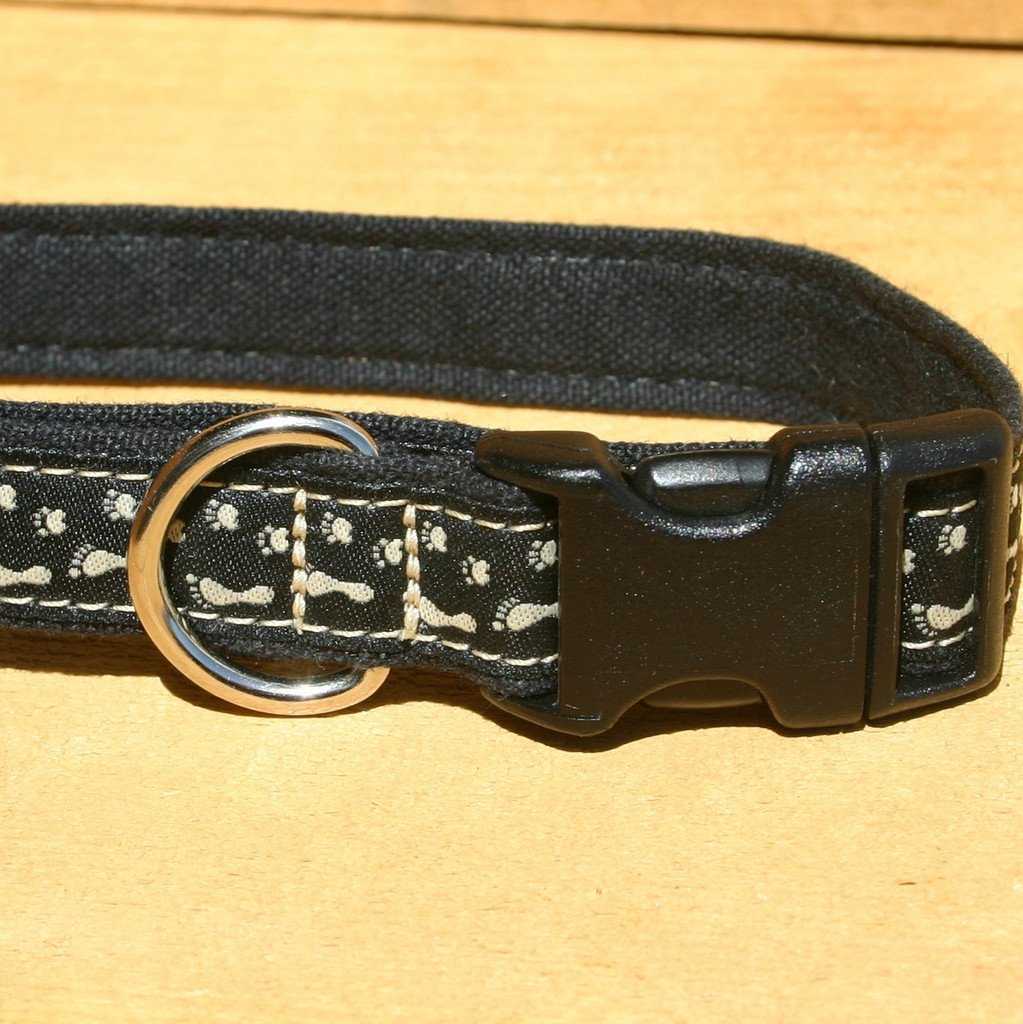 Hemp Dog Collar BFF Black Canvas