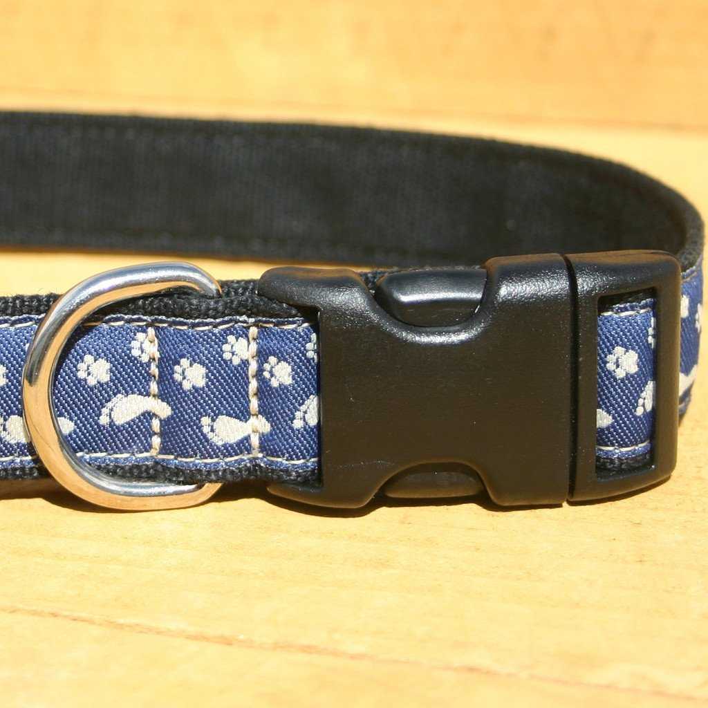 Hemp Dog Collar BFF Blue