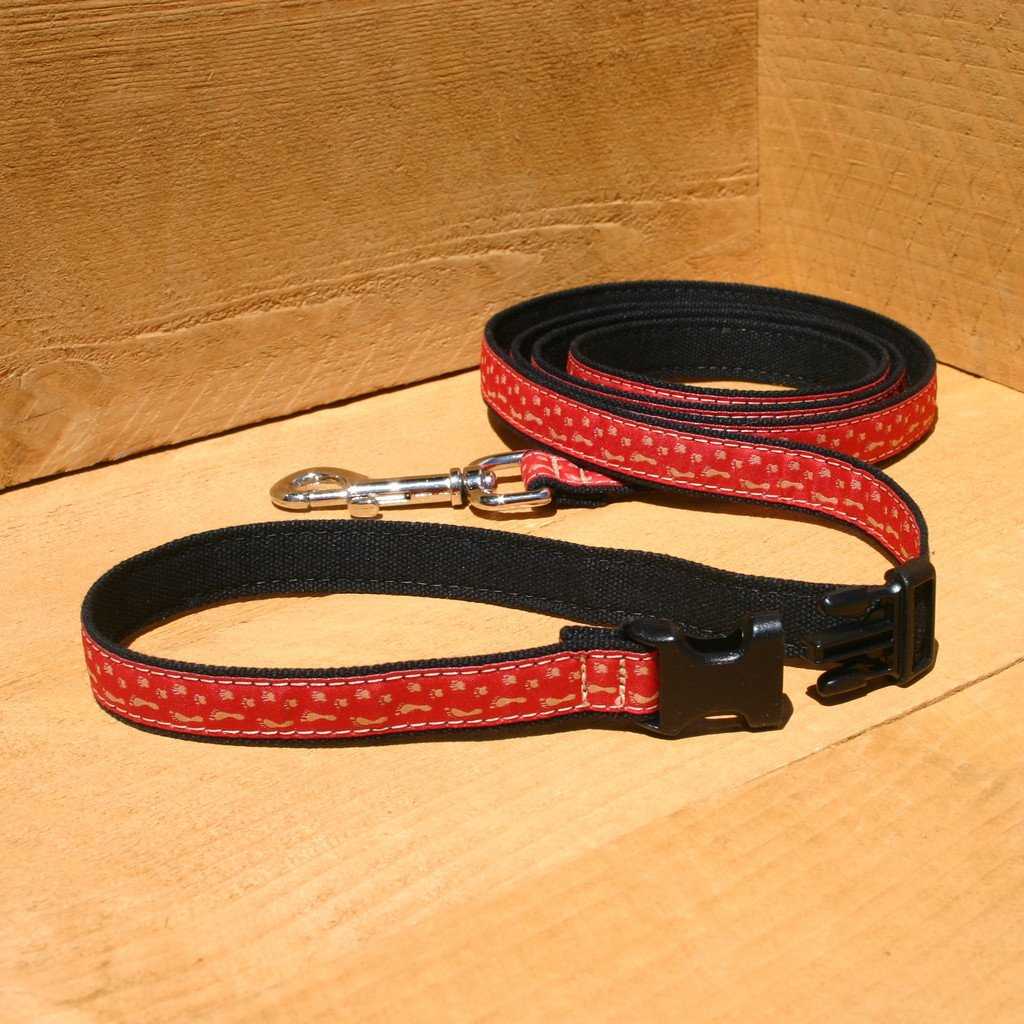 Hemp Dog Leash BFF Red ClickNGo