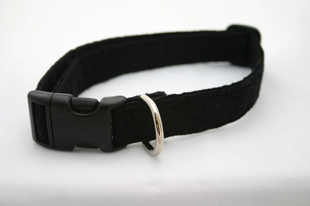 Hemp Dog Collar  Black Basic