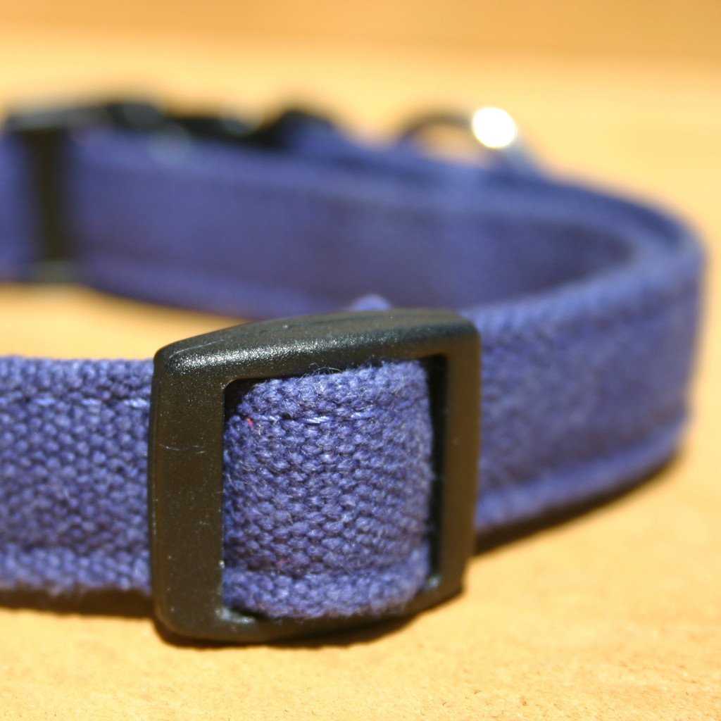 Hemp Dog Collar B;lue Basic