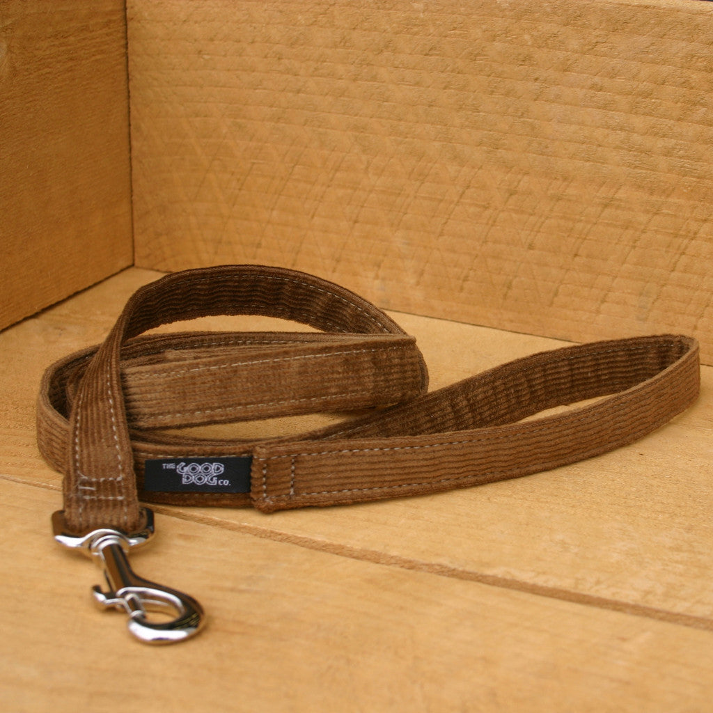 Hemp Dog Leash Bronze Corduroy