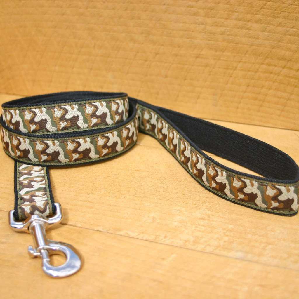 Hemp Dog Leash Camo Canvas