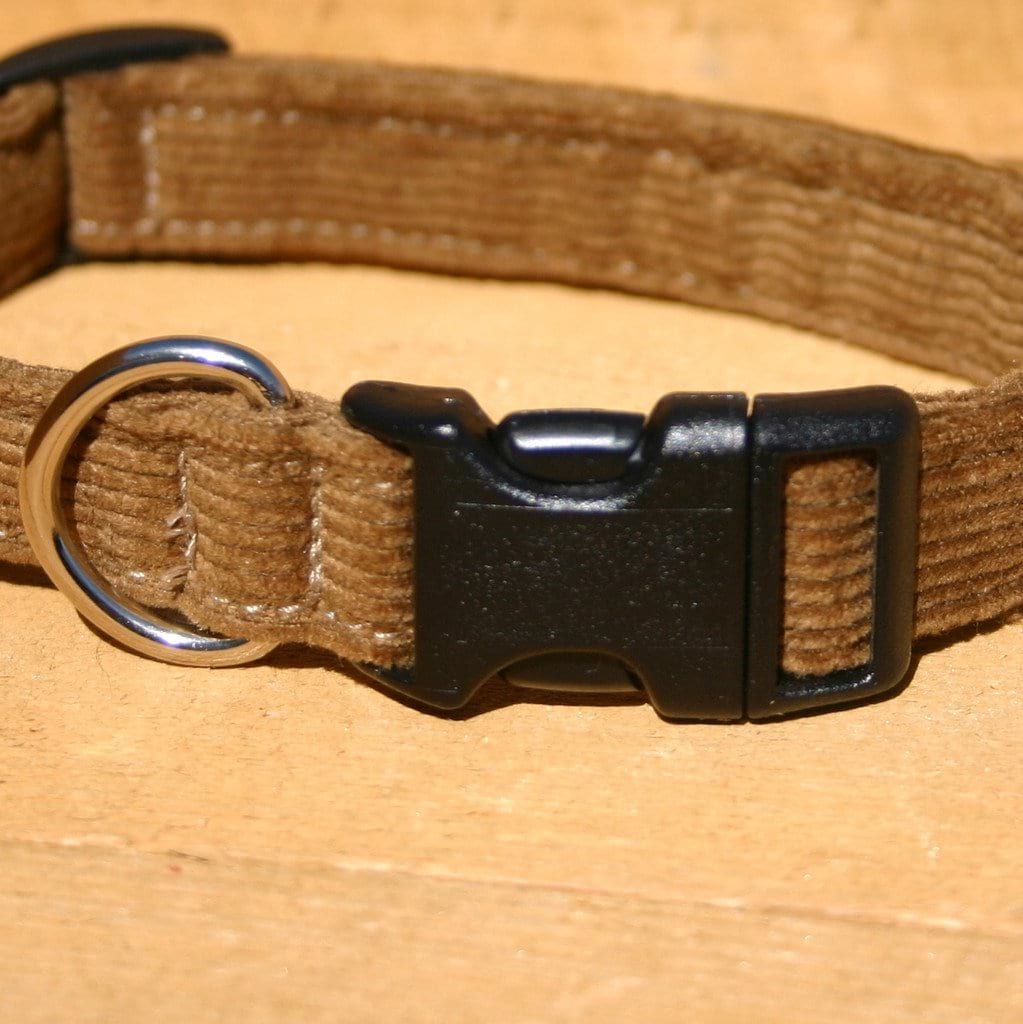 Hemp Dog Collar Bronze Corduroy