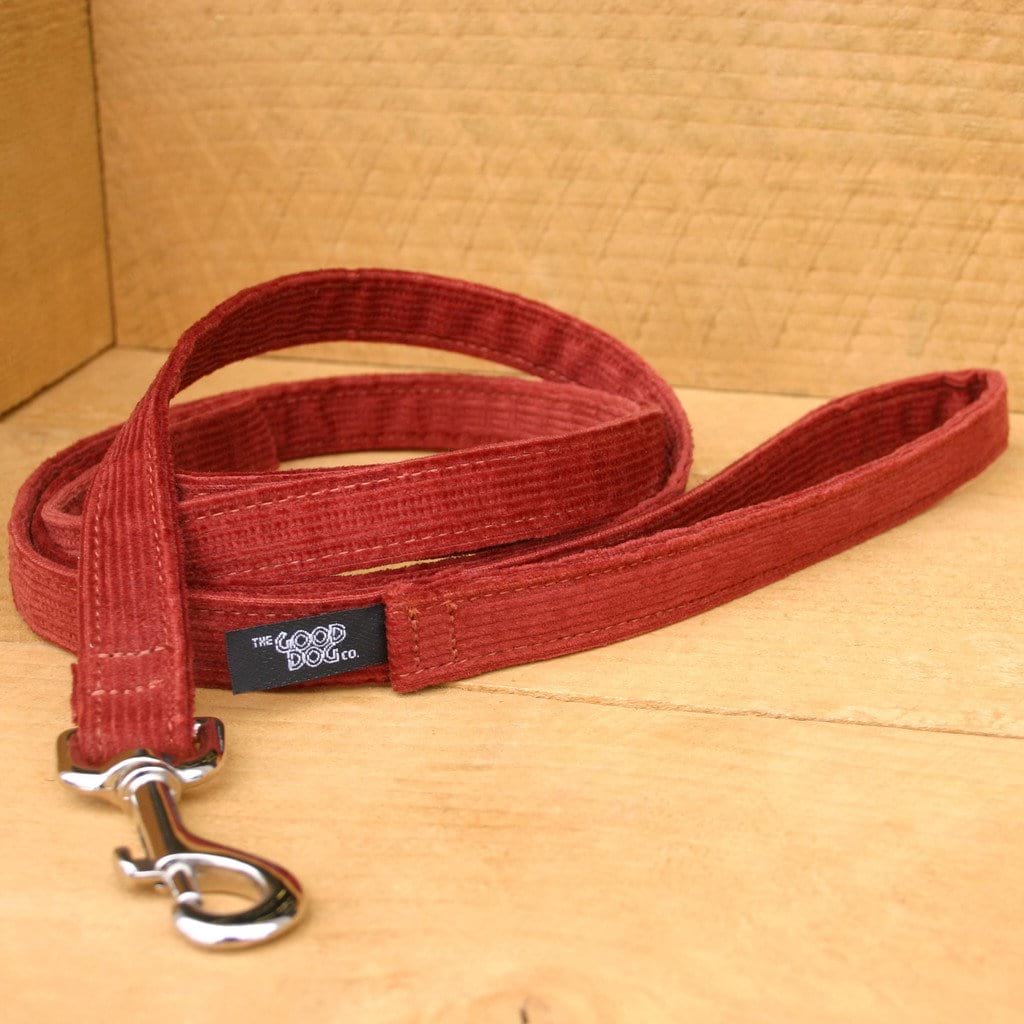 Hemp Dog Leash Rust Corduroy