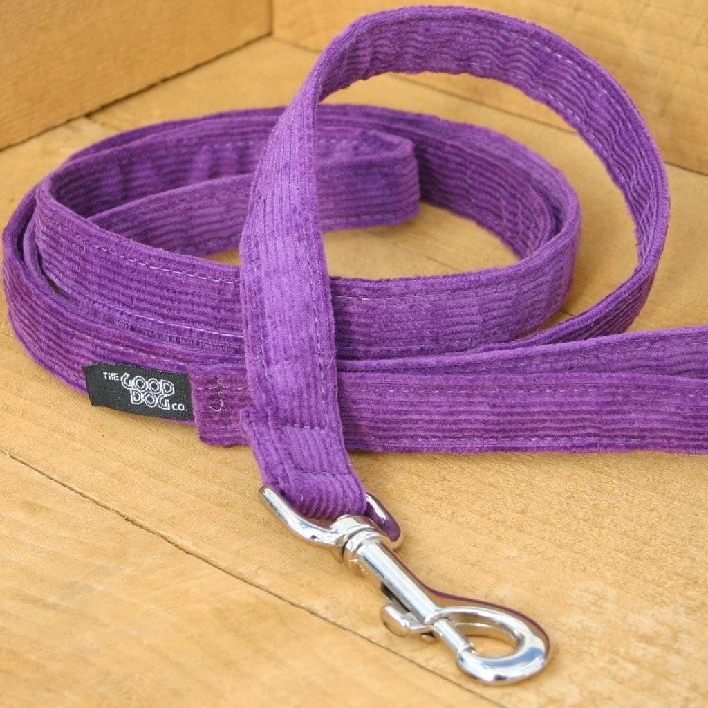 Hemp Dog Leash Plum Corduroy